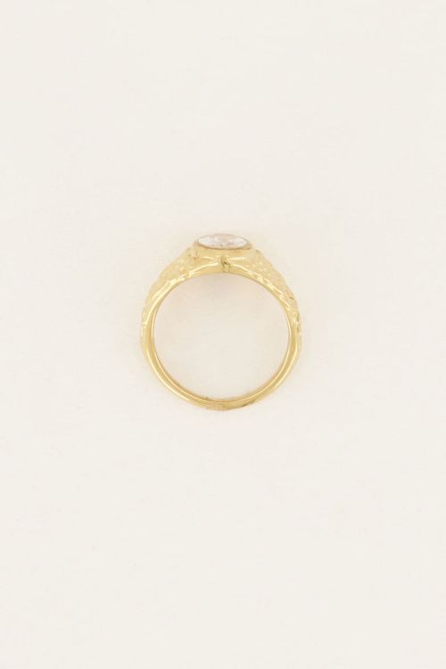 Vintage zegelring transparante kristal | My Jewellery