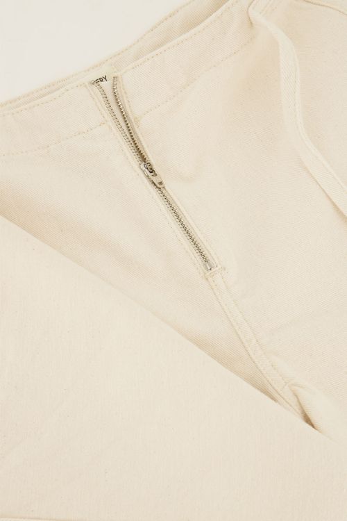 White denim skort with overlap & bow detail | My Jewellery