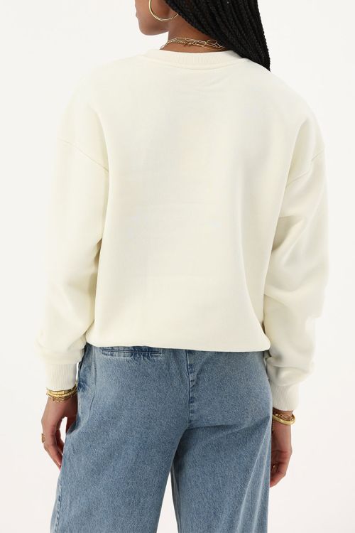 White sweatshirt "La Joie de Vivre" | My Jewellery