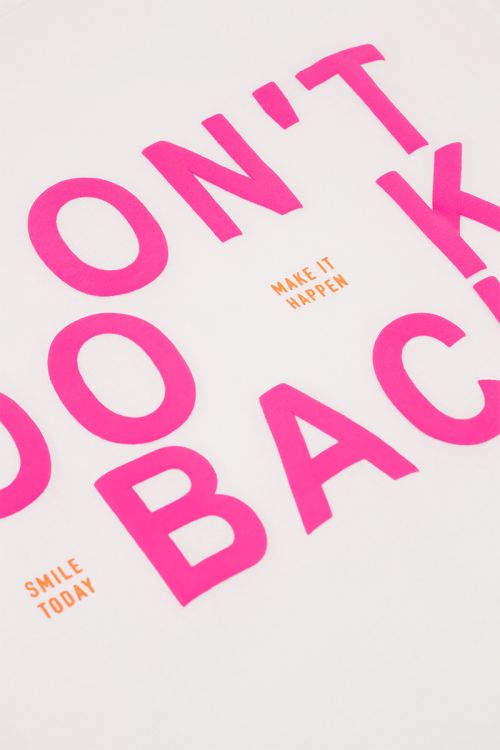 White T-shirt "Don't look back" | My Jewellery
