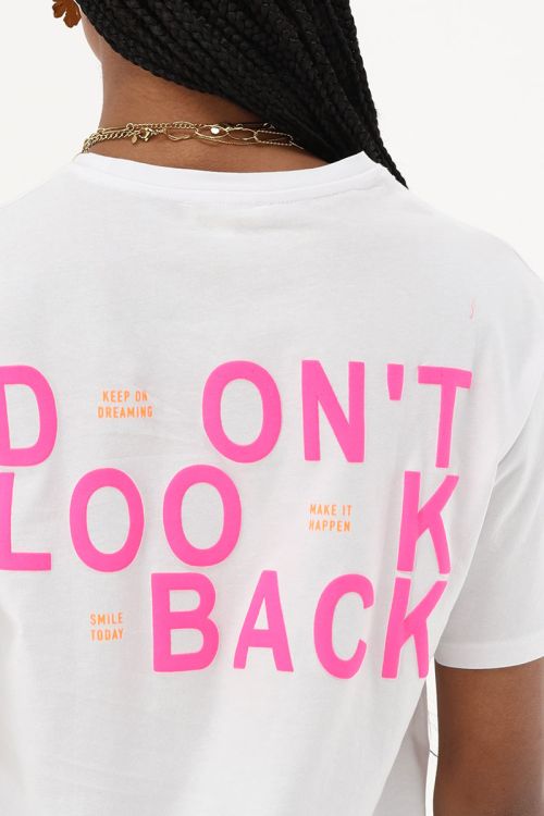 White T-shirt "Don't look back" | My Jewellery