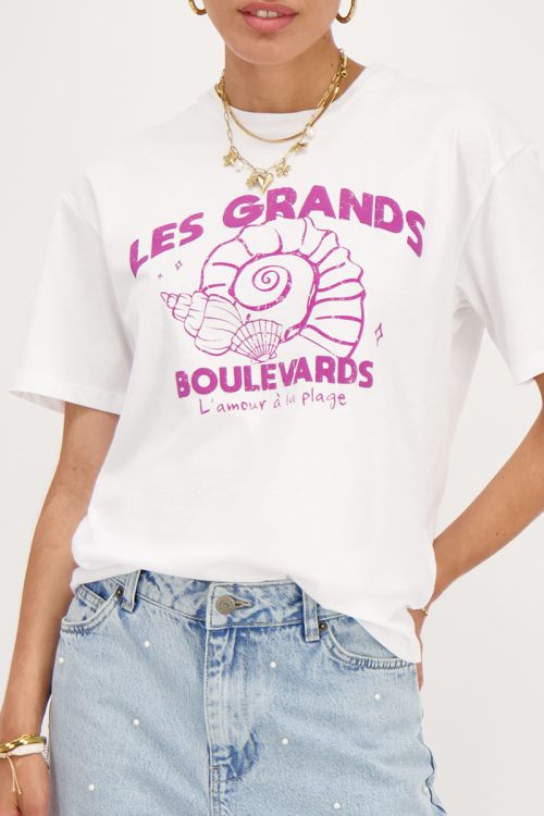 White T-shirt ''Les grand boulevards'' | My Jewellery