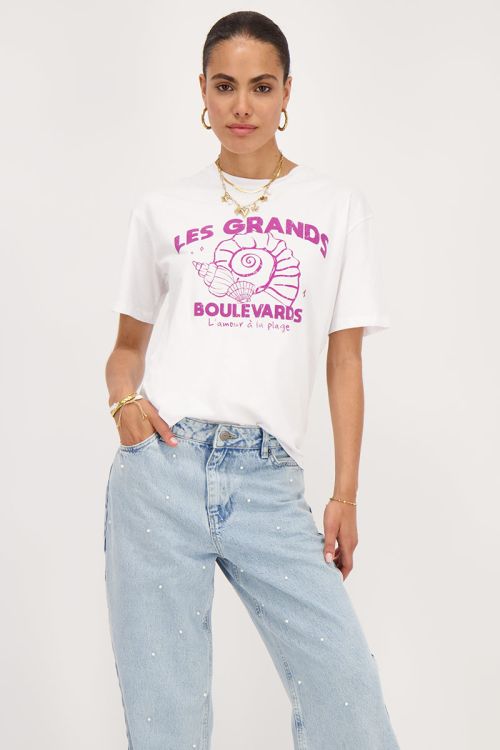 White T-shirt ''Les grand boulevards'' | My Jewellery
