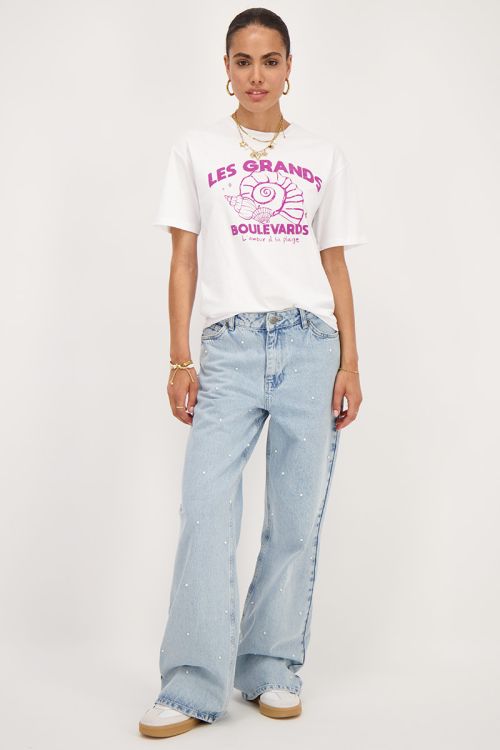 White T-shirt ''Les grand boulevards'' | My Jewellery