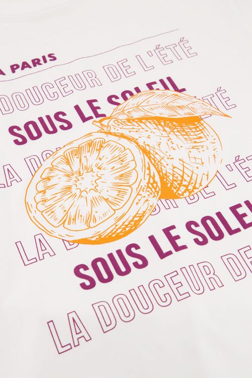 White t-shirt La douceur de l'ete | My Jewellery