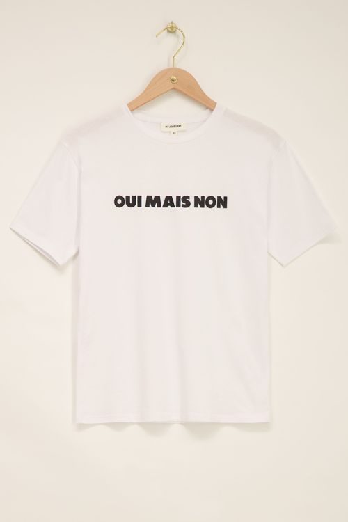 Weißes T-Shirt "Oui mais non"