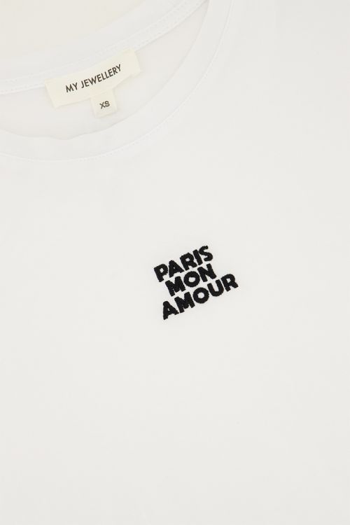 White T-shirt "Paris mon amour" | My Jewellery