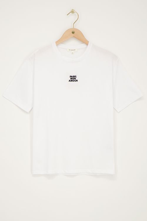 White T-shirt "Paris mon amour" | My Jewellery