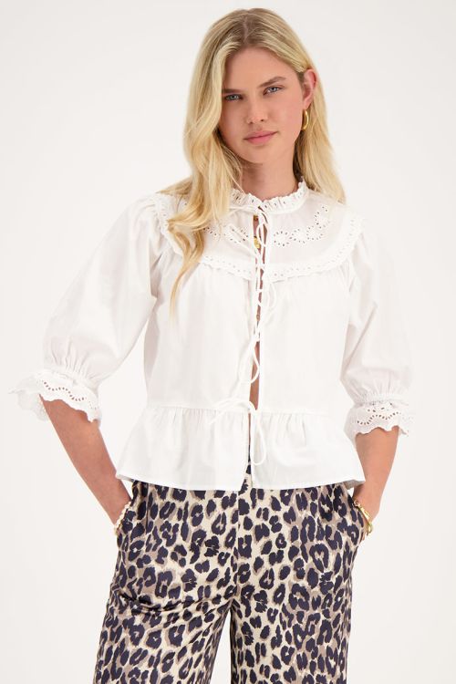 White top with bows and embroidery | My Jewellery