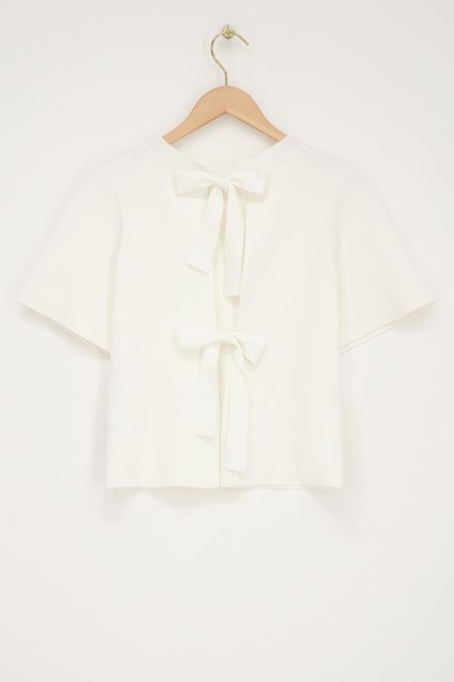 White top with short sleeves & bows | My Jewellery