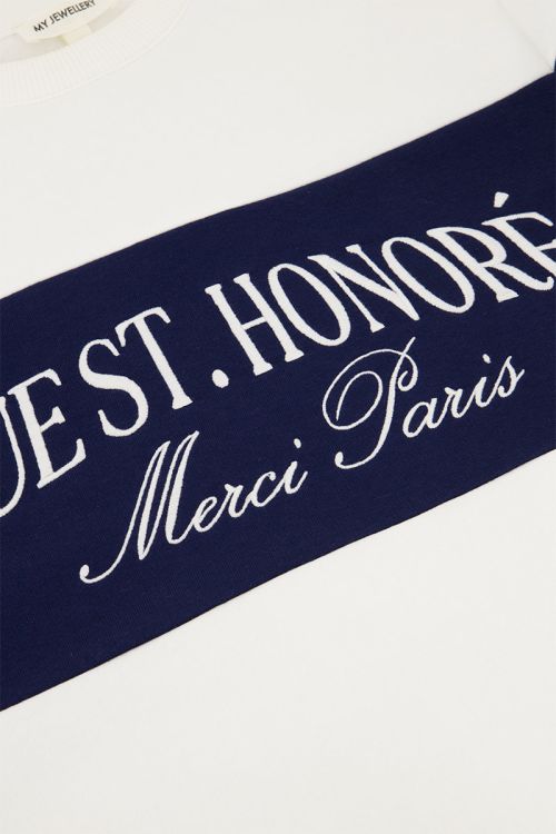 White and blue sweater ''Rue st. honoré'' | My Jewellery