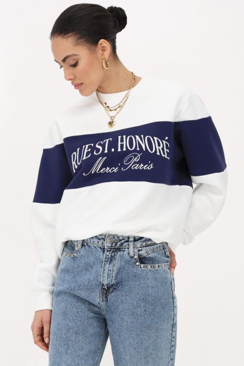 White and blue sweater ''Rue st. honoré'' | My Jewellery