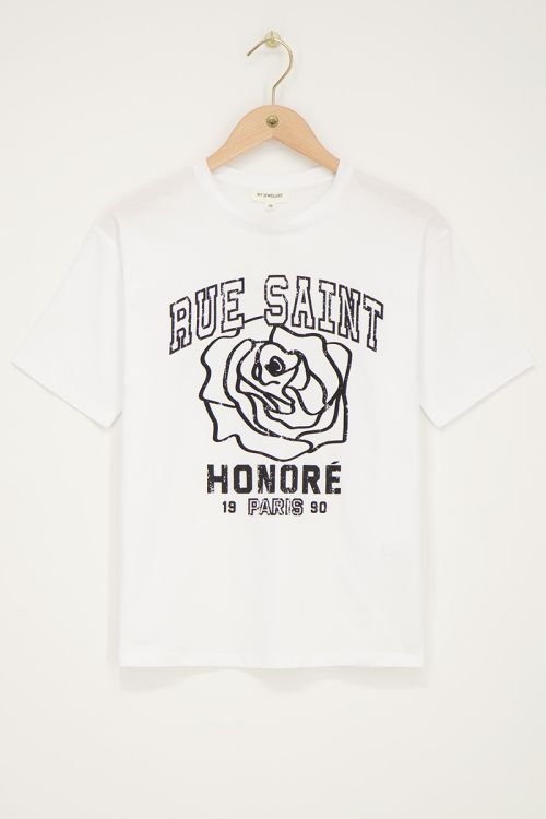 White "Rue Saint Honore" T-shirt