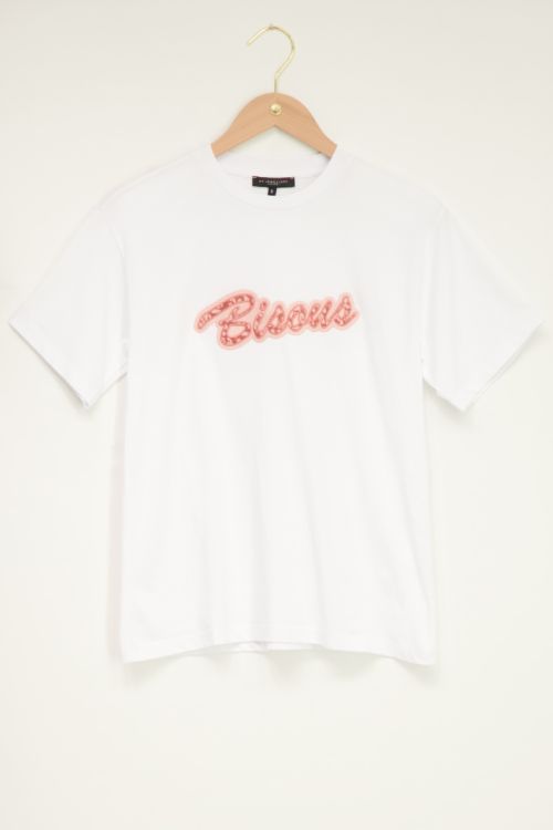 Wit T-shirt bisous