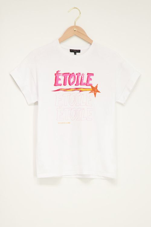 Wit T-shirt étoile met ster