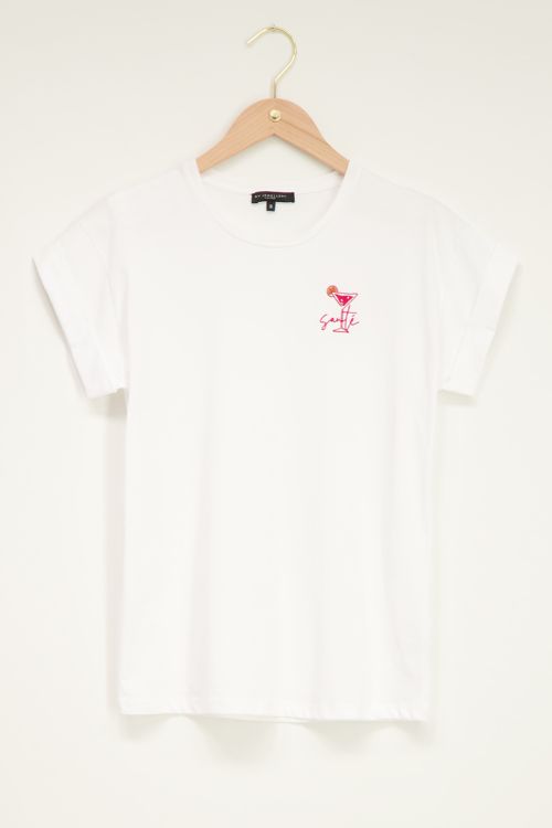 Wit t-shirt Sante cocktail