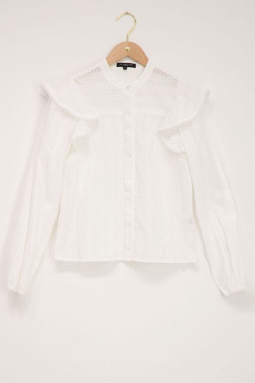 witte blouse met studs
