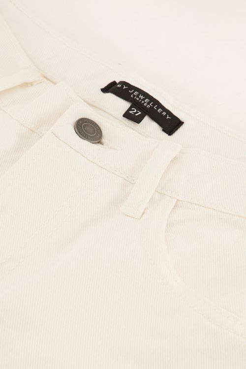 Witte jeans met split | Broek | My Jewellery