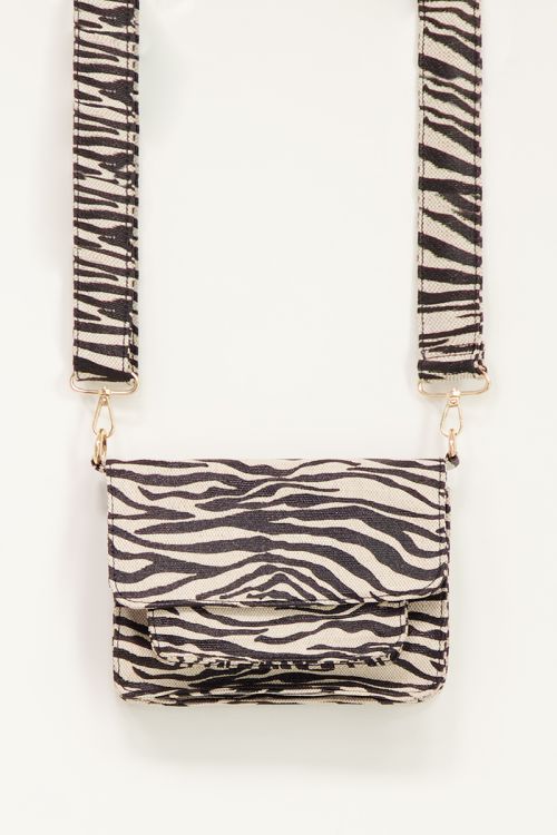 Witte schoudertas met zebraprint | My Jewellery