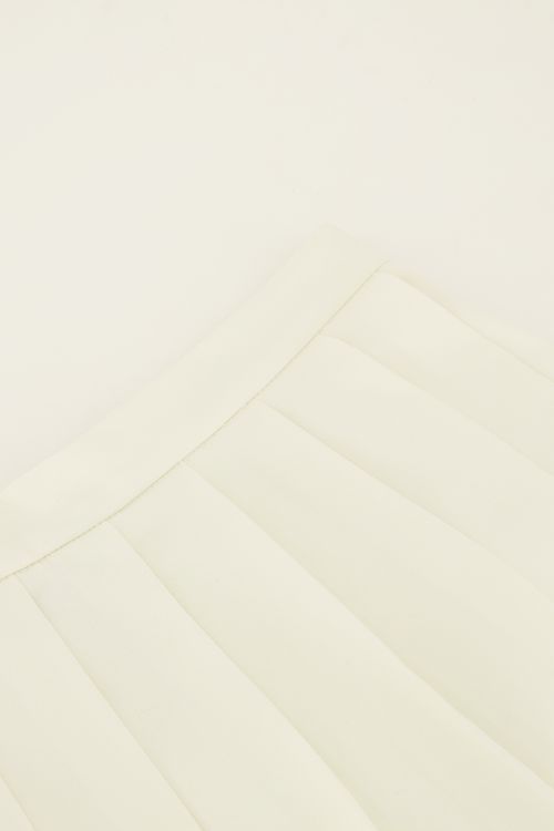 Witte skort met plissé | Skorts | My Jewellery