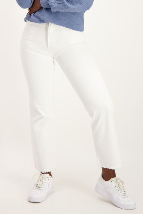 Witte straight fit jeans | Jeans | My Jewellery