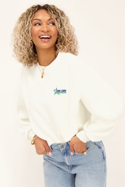 Witte sweater belle journée