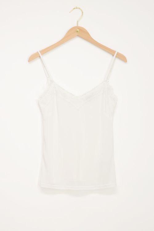 Witte top met kant My Jewellery