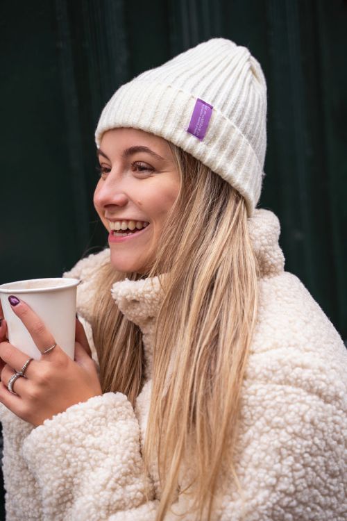 Witte muts in ribstof | Mutsen | My Jewellery