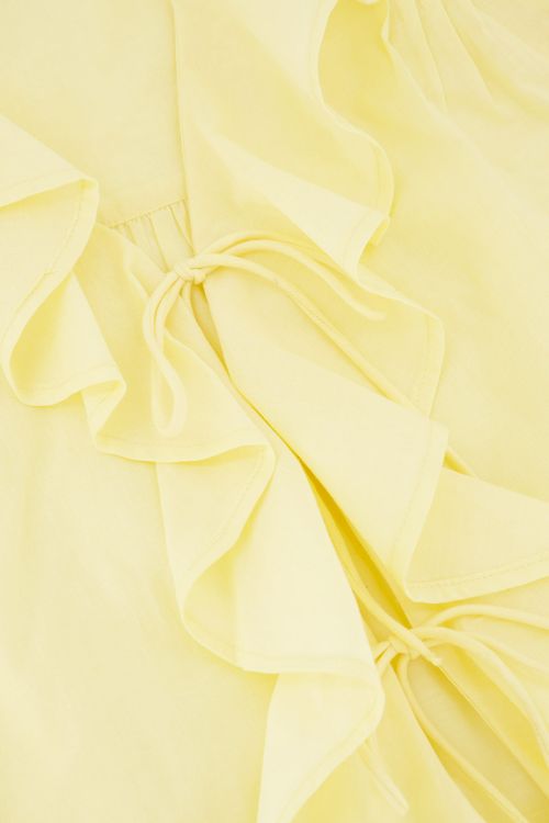 Yellow sleeveless top with ruffles & bows | My Jewellery
