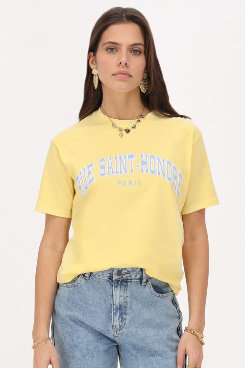 Yellow T-shirt "Rue saint honoré" | My Jewellery