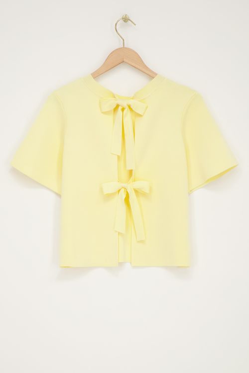 Yellow top with short sleeves & bows | My Jewellery