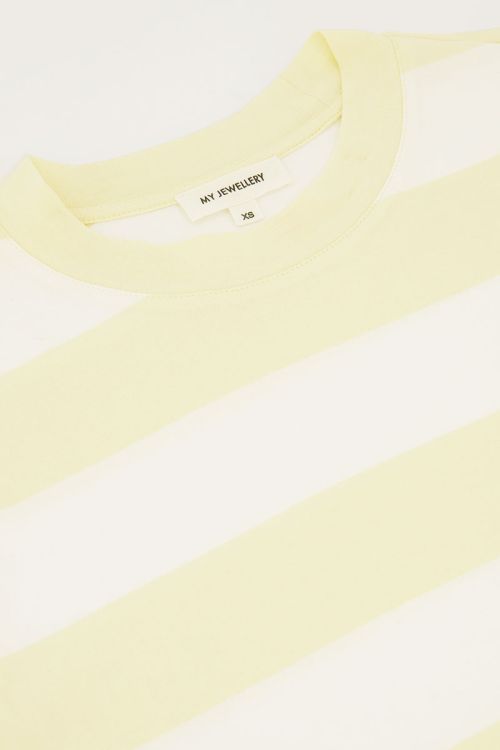 Yellow and white striped T-shirt | My Jewellery