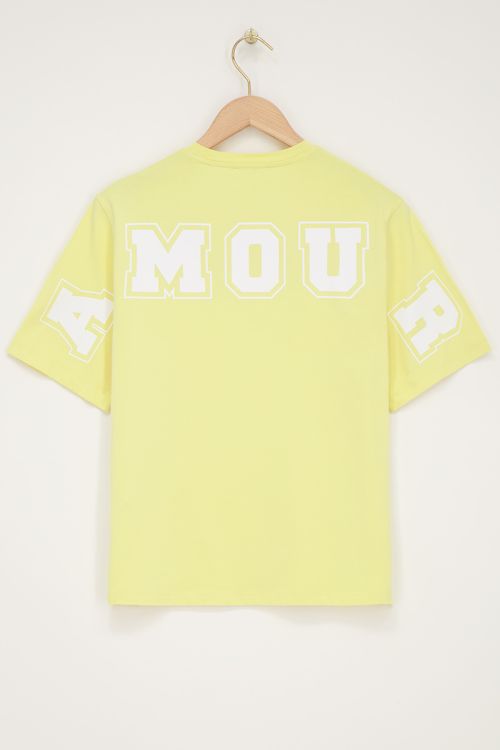 Yellow T-shirt "Amour" | My Jewellery