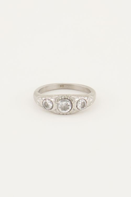 Vintage zegelring kristal