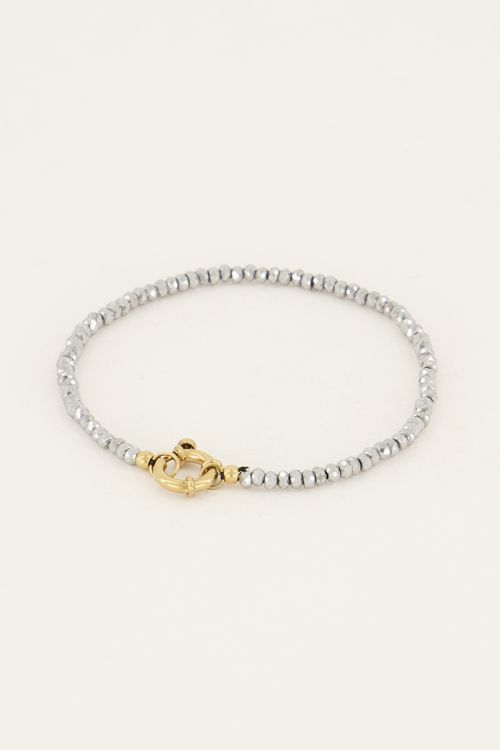 MOOD armband met zilverkleurige kralen