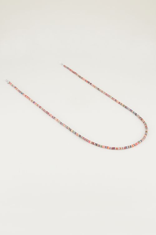 Multi-coloured sunglasses chain with glitter beads, sunglasses chain