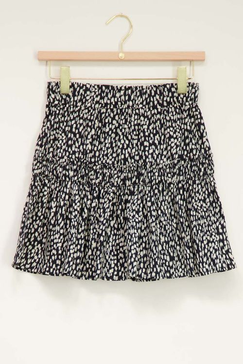 Zwart-witte rok met smock & cheetah