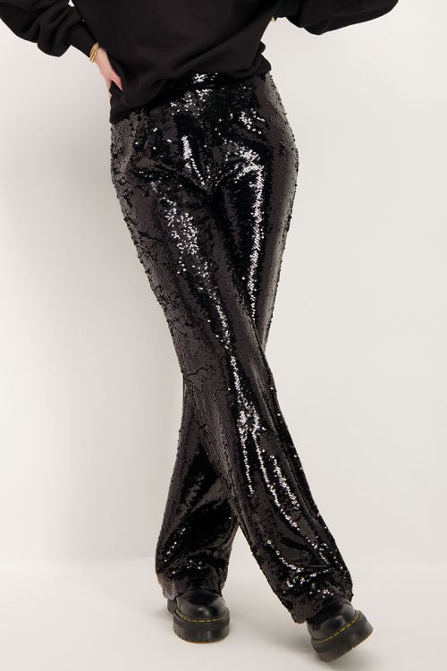 Zwarte broek met pailletten