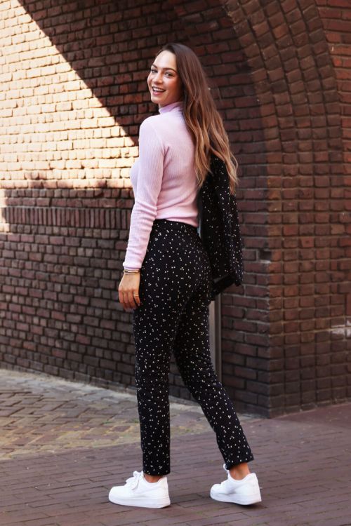 Zwarte spijkerbroek met gaten heren | Jeans met verfvlekken | - Style Italy