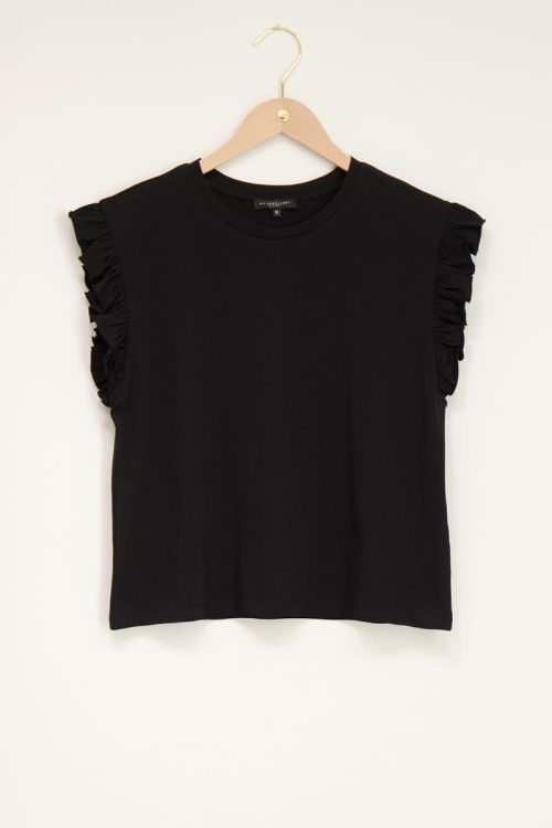 Zwarte top ruffles | My Jewellery