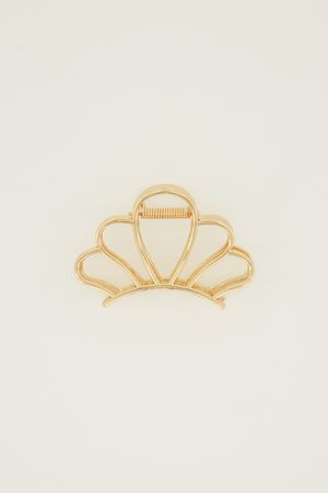 Goldfarbene Muschel Haarklammer