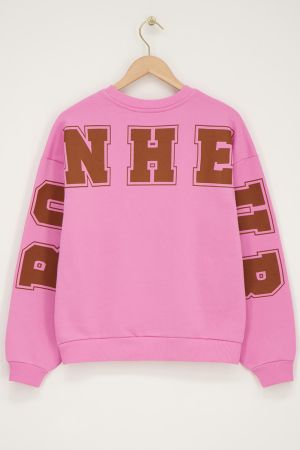 Pinkes Oversize Sweatshirt "Bonheur"