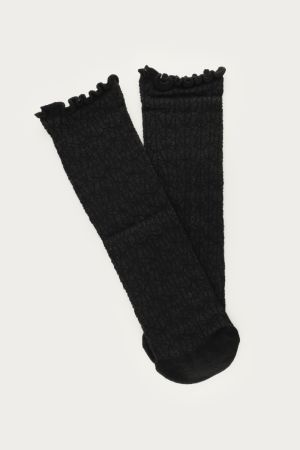 Schwarze Spitzensocken