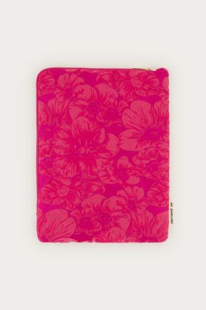 Pinke Jacquard-Tablet Hülle