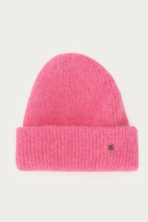 Pinke gestrickte Mütze