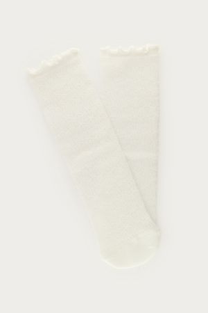 Weiße Spitzensocken