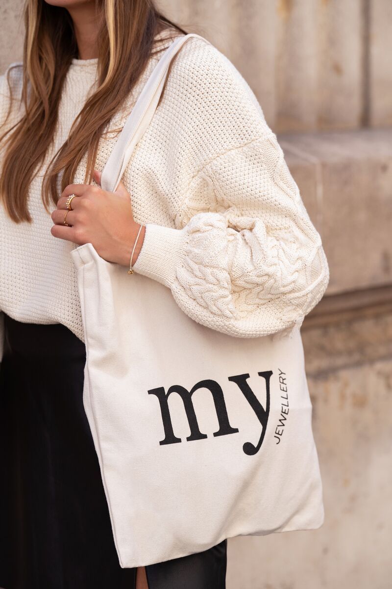 Beige tote bag My Jewellery Tas My Jewellery