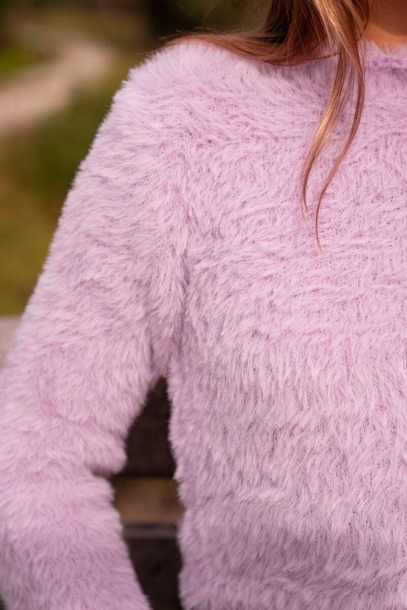 Lilac top fluffy jumper