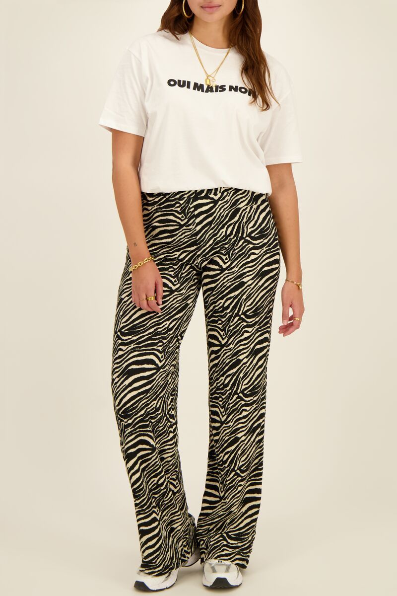 Zebra print trousers top