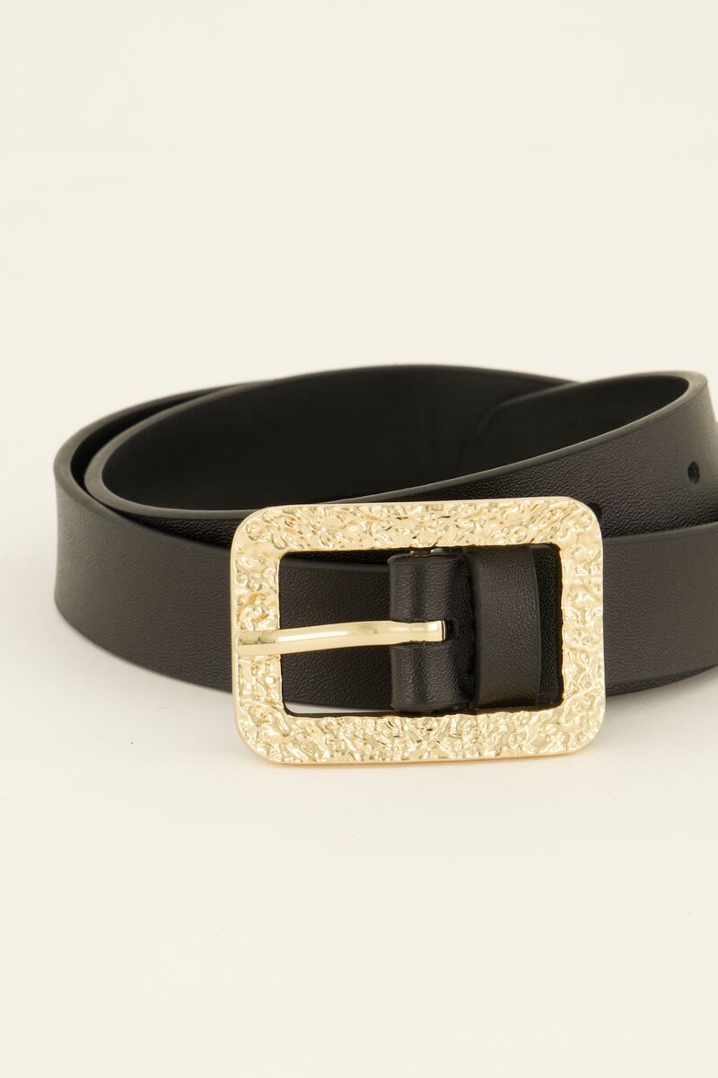 Black belt with gold hot sale buckle